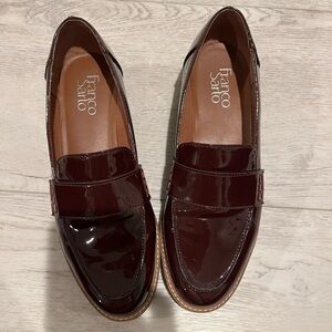 Franco Sarto Burgundy Patent Loafers